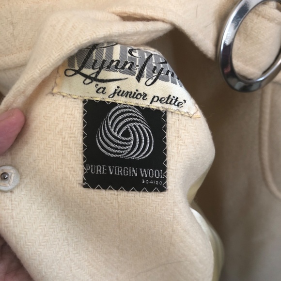 Rare Vintage Buttercream Wool Designer Coat - Picture 4 of 6